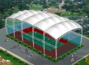 網(wǎng)球場膜結(jié)構(gòu)頂棚/雨棚/遮陽棚有什么優(yōu)點(diǎn)？