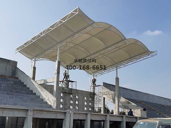 周口盛和小學膜結(jié)構看臺/頂棚工程動態(tài)