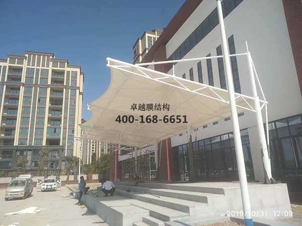 鄭州市中牟白沙鎮(zhèn)金林路小學膜結(jié)構看臺/罩棚工程動態(tài)