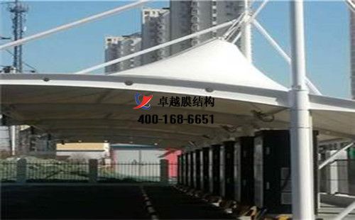 內(nèi)黃膜結(jié)構(gòu)充電站樁停車棚/雨棚【內(nèi)黃縣石油機(jī)械有限責(zé)任公司等】工程設(shè)計施工案例