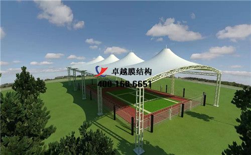 朔州膜結(jié)構(gòu)籃球場【康莊服務區(qū)籃球場等】工程設(shè)計施工案例