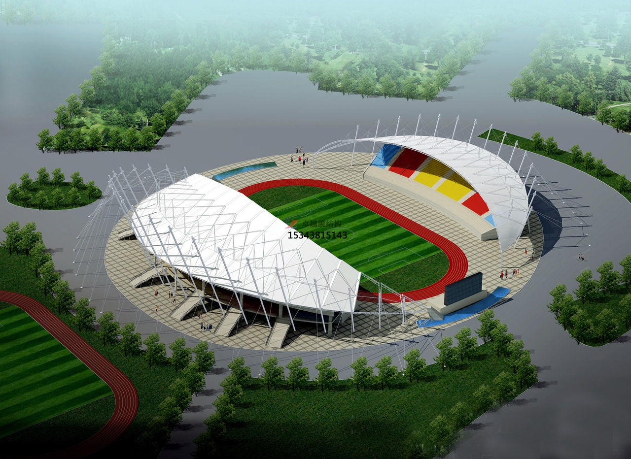 西安市看臺膜結構【張拉膜看臺】設計安裝