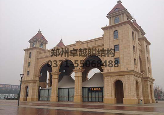 邢臺市張拉膜充電樁車棚設計施工案例